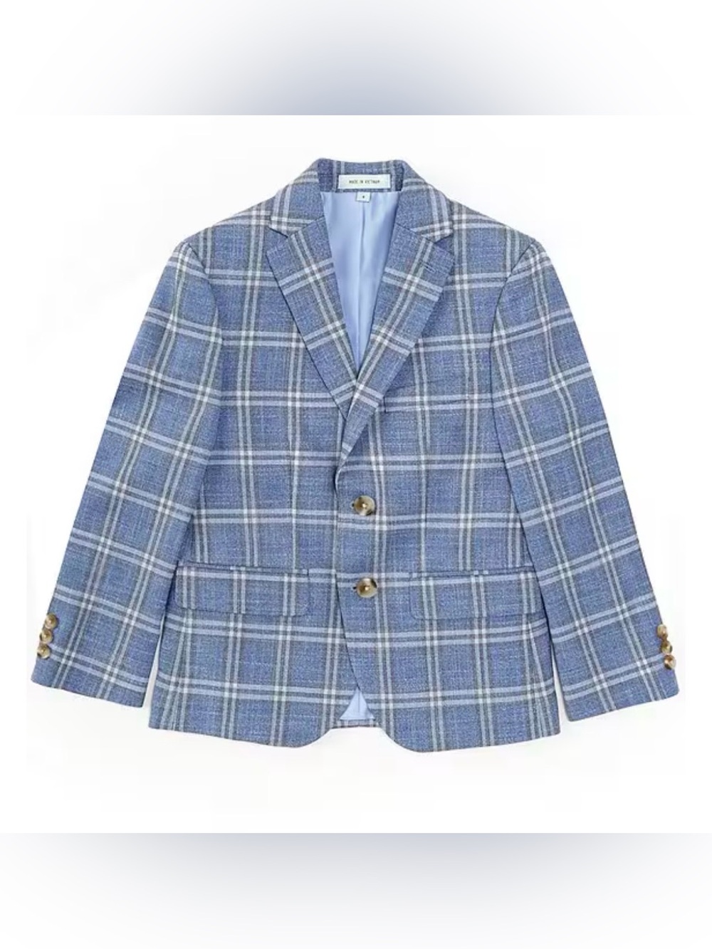 Class Club Blue Plaid Boys' Blazer
